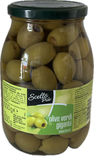 Scelto Piú Olive Verdi Giganti Denocciolate in Salamoia (scelto.png)